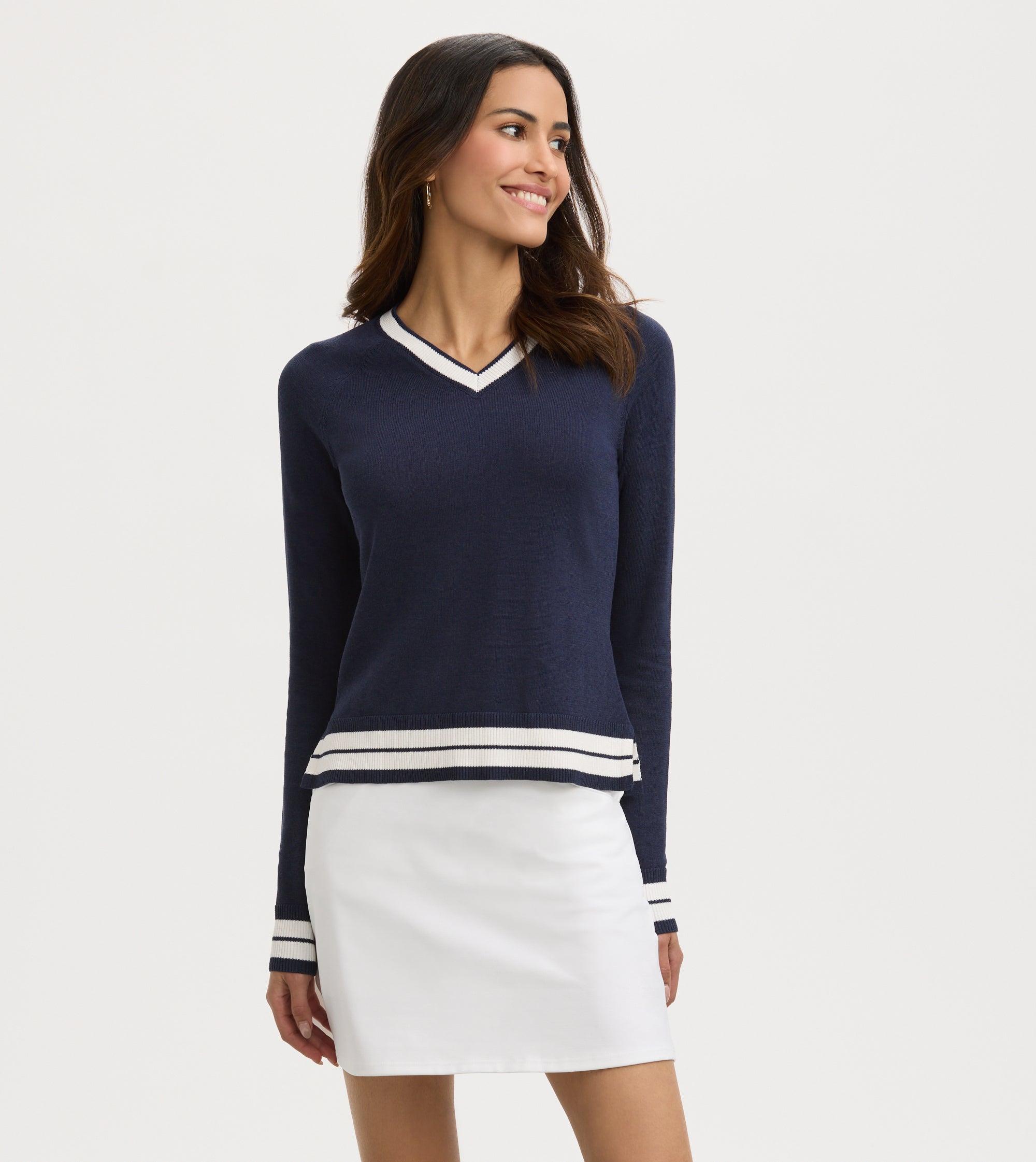 Renwick Coolmax Ladies Golf Vneck Sweater