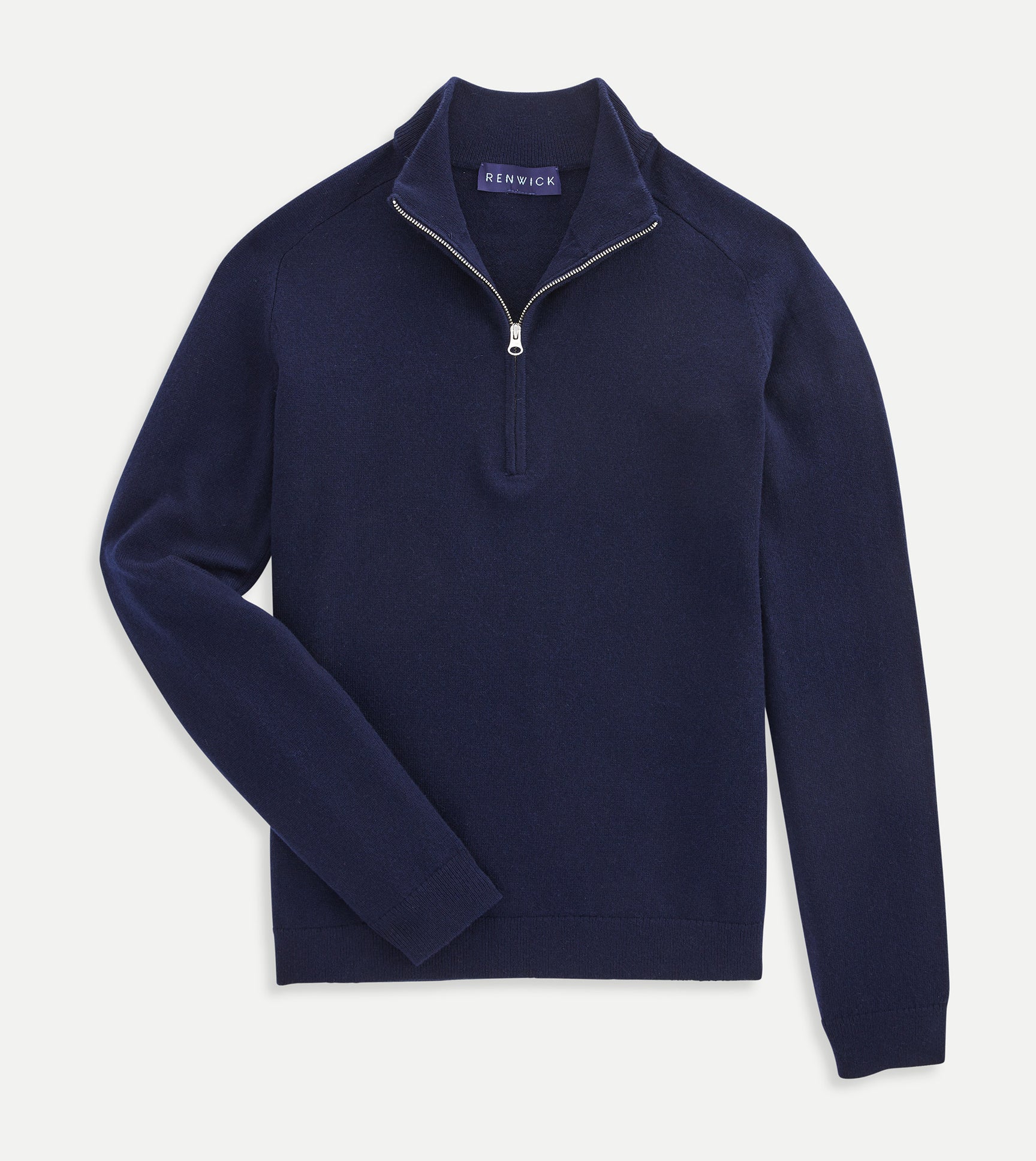 Wool Cashmere Quarter Zip Sweater